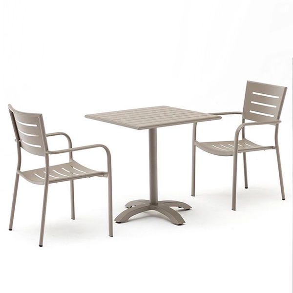 Mesa de café de muebles de restaurante de jardín al aire libre de aluminio 【AL-30008-TT】