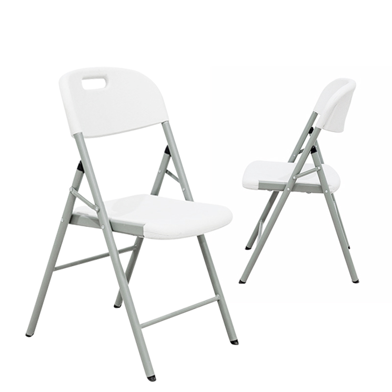 Silla plegable de comedor de metal