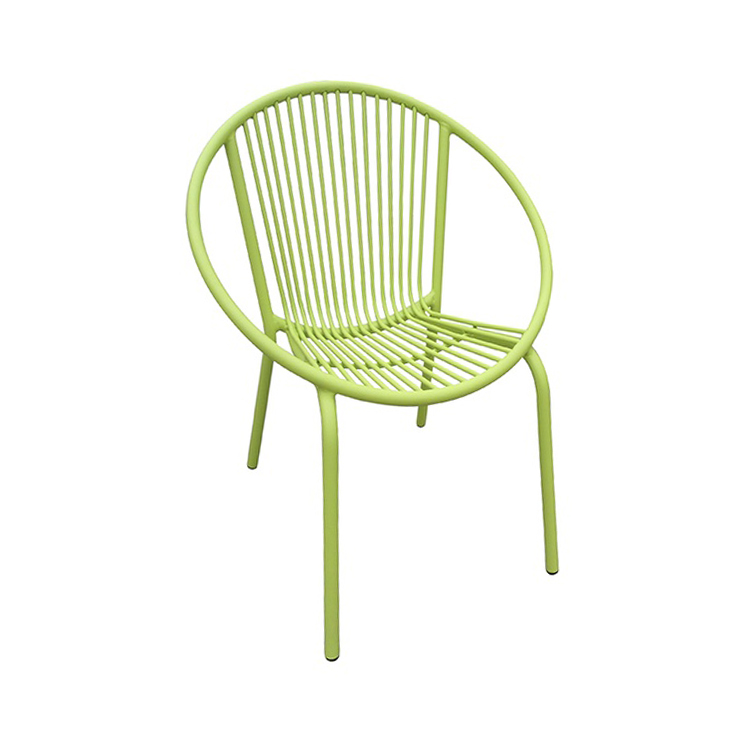 Muebles de restaurante de jardín sillas de ratán de madera curvada de aluminio Dc-06023
